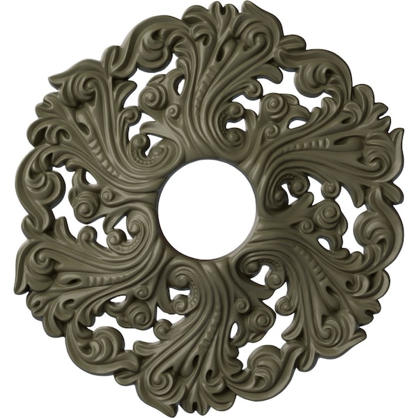 Ekena Millwork Orrington Ceiling Medallion (Canopies up to 4 3/4"), 19 5/8"OD x 4 3/4"ID x 1 3/4"P, Spartan Stone CM19ORSSF - main